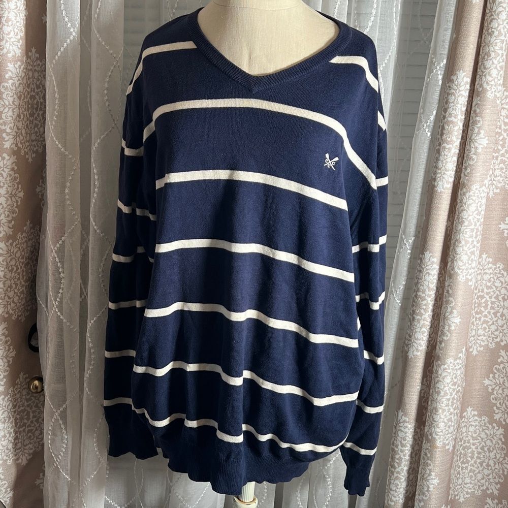 Crew Clothing Company Cashmere Blend Striped Sweater – XXL